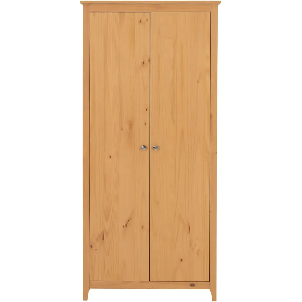 Oslo 2 Door Wardrobe - Antique Pine