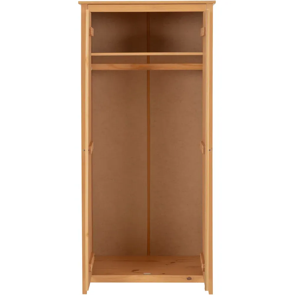 Oslo 2 Door Wardrobe - Antique Pine