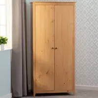 Oslo 2 Door Wardrobe - Antique Pine