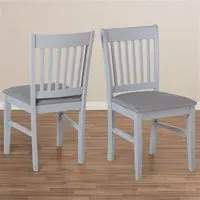 Oxford 2 Dining Chairs - Grey, Fabric