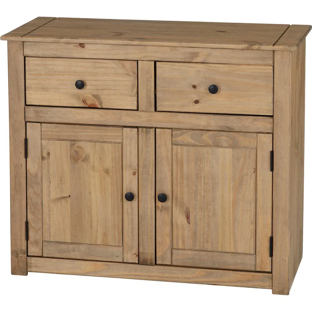 Panama 2 Door 2 Drawer Sideboard - Natural Wax, Pine