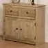 Panama 2 Door 2 Drawer Sideboard - Natural Wax, Pine