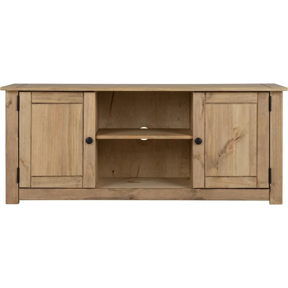 Panama 2 Door TV Unit - Brown, Pine