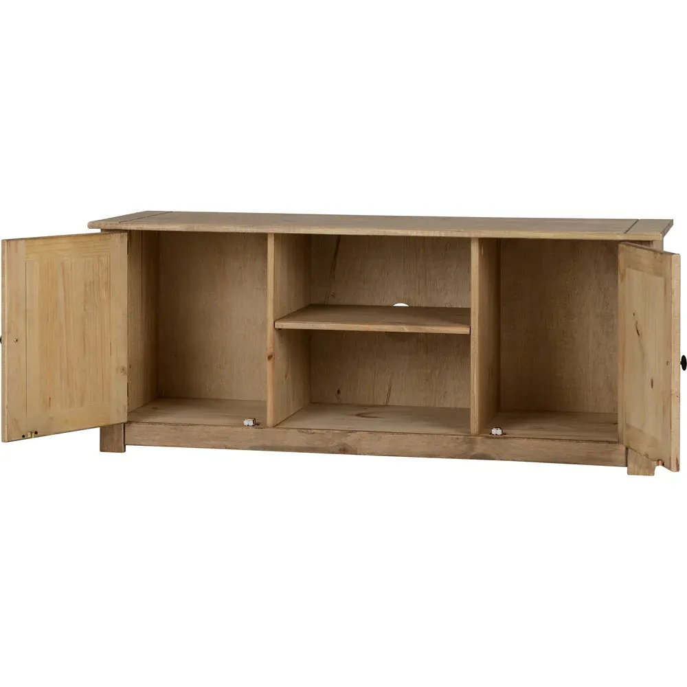 Panama 2 Door TV Unit - Brown, Pine