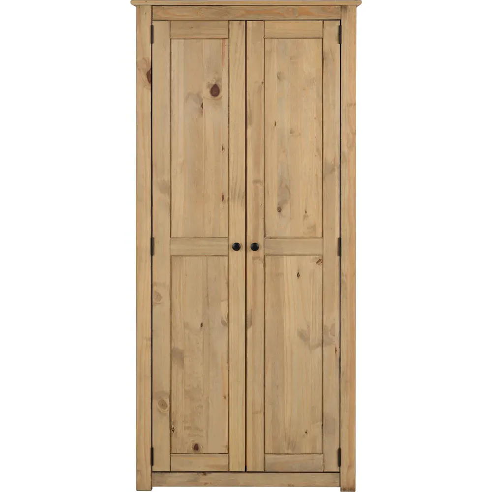 Panama 2 Door Wardrobe - Brown, Pine