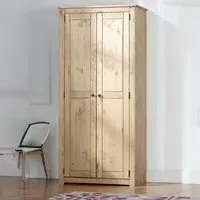 Panama 2 Door Wardrobe - Brown, Pine