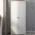 Panama 2 Door Wardrobe - White, Pine