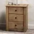Panama 3 Drawer Bedside Table - Brown, Pine