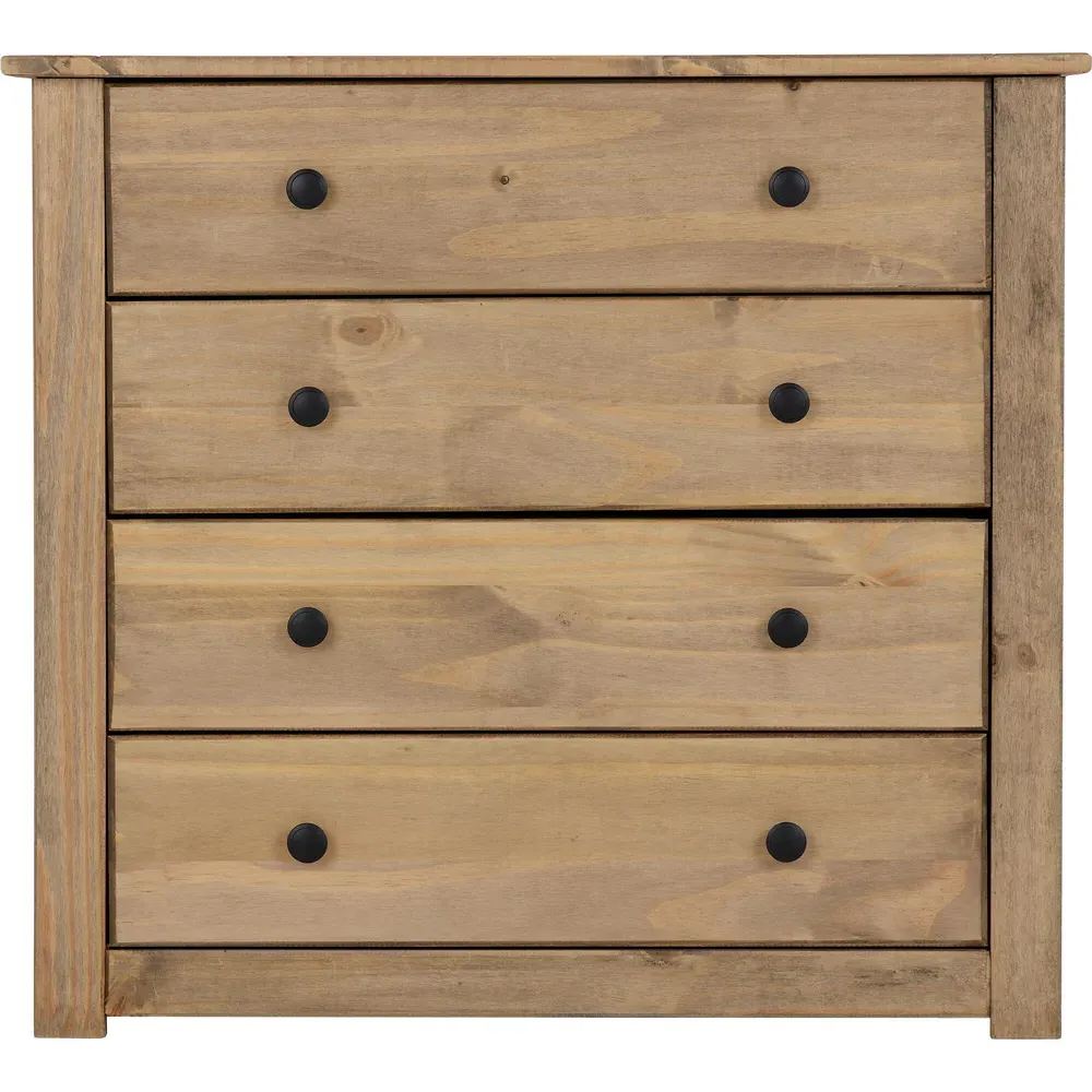 Panama 4 Drawer Chest of Drawers - Brown, Pine