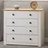 Panama 4 Drawer Chest of Drawers - White, Pine