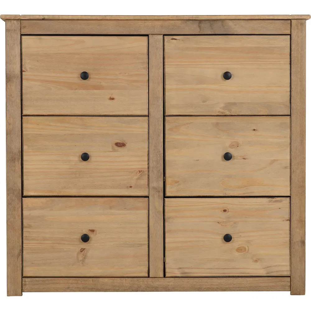 Panama 6 Drawer Chest of Drawers - Brown, Pine