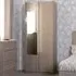 Paris 2 Door Mirror Wardrobe - Brown, Ash Effect