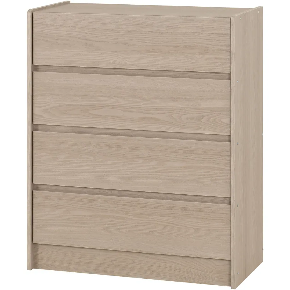 Paris 4 Drawer Chest of Drawers - Brown, Ash Effect