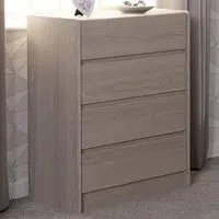 Paris 4 Drawer Chest of Drawers - Brown, Ash Effect