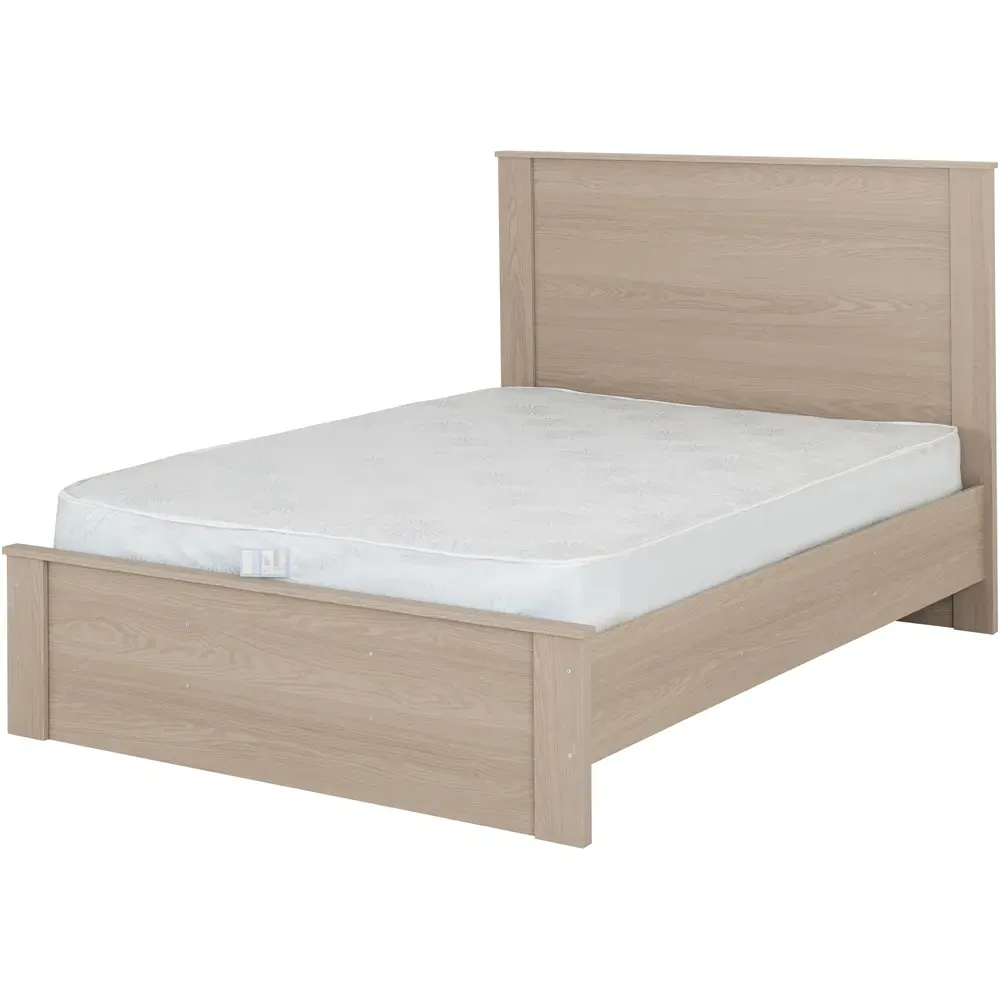 Paris Double Bed - Brown, Ash Effect