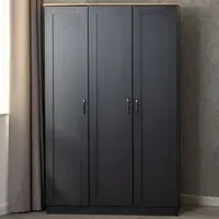 Portland 3 Door Wardrobe - Grey, Oak