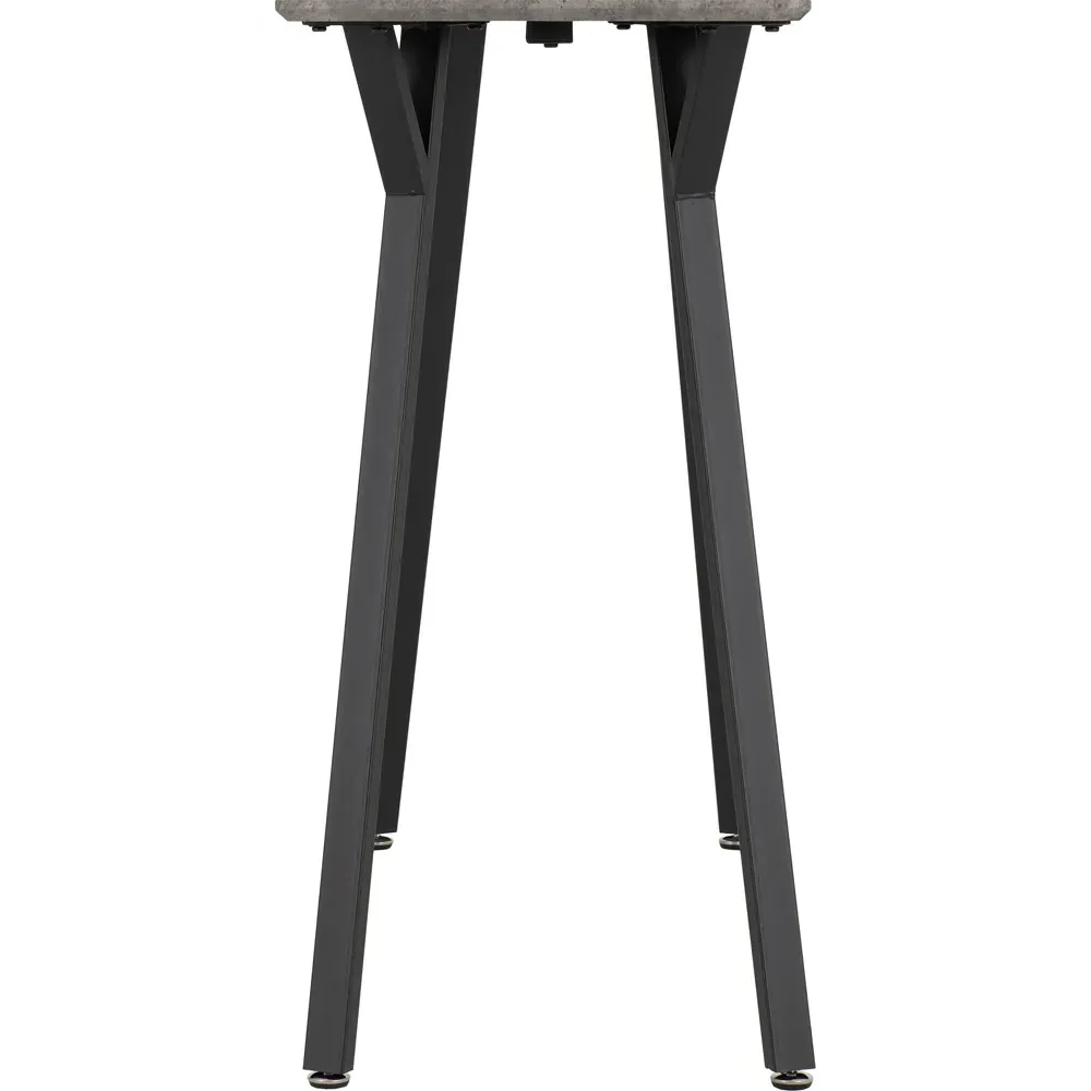 Quebec Bar Table - Black, Concrete Effect