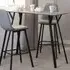 Quebec Bar Table - Black, Concrete Effect