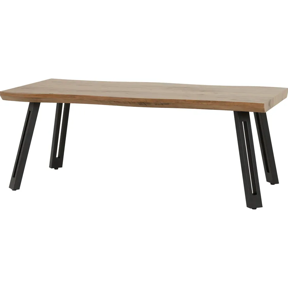 Quebec Wave Edge Coffee Table - Brown, Oak Effect