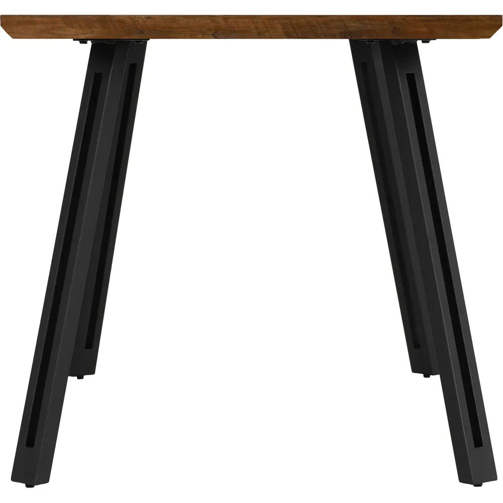 Quebec Wave Edge Dining Table - Brown, Oak Effect