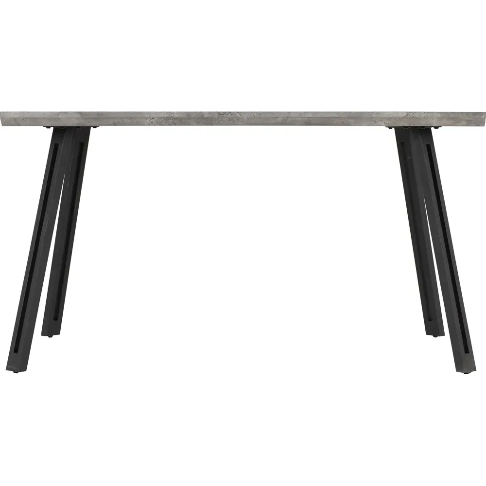 Quebec Wave Edge Dining Table - Grey, Concrete Effect