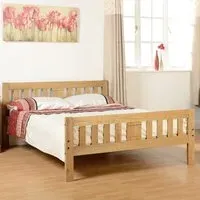 Rio Double Bed Frame - Brown, Pine