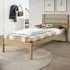 Santana Single Bed Frame - Light Oak, Rattan Effect