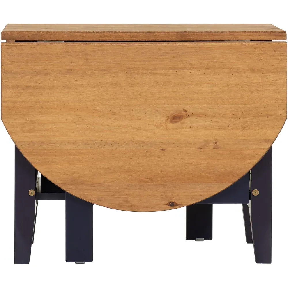 Santos Drop Leaf Coffee Table with Storage - Blue, Pine