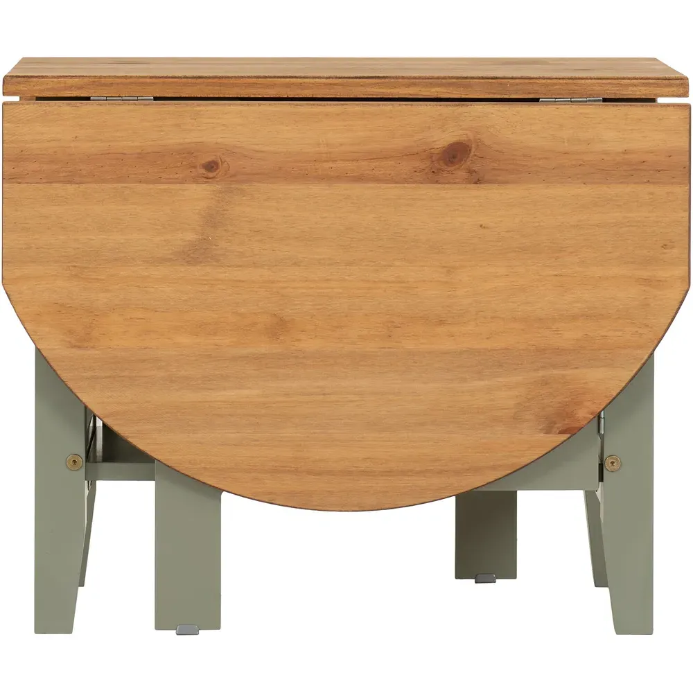Santos Drop Leaf Coffee Table with Storage - Green, Pine