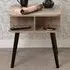 Saxton 2 Shelf Side Table - Grey, Oak Effect