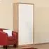 Seville 2 Door Wardrobe - White, Light Oak Veneer