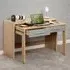 Seville 2 Drawer Slider Desk - Grey, Oak Effect