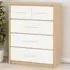 Seville 5 Drawer Chest of Drawers - White, Oak Effect