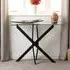 Sheldon Console Table - Clear Glass, Black Metal