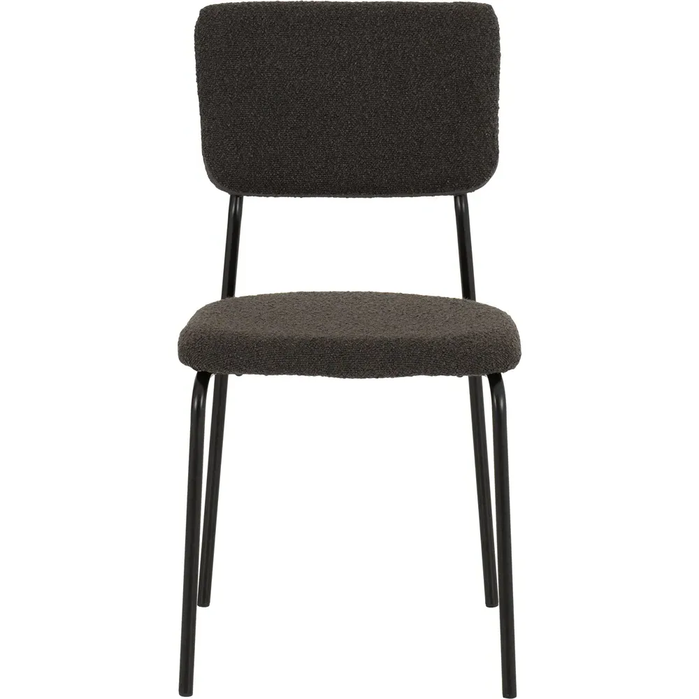Sheldon Set of 4 Dining Chairs - Grey, Boucle