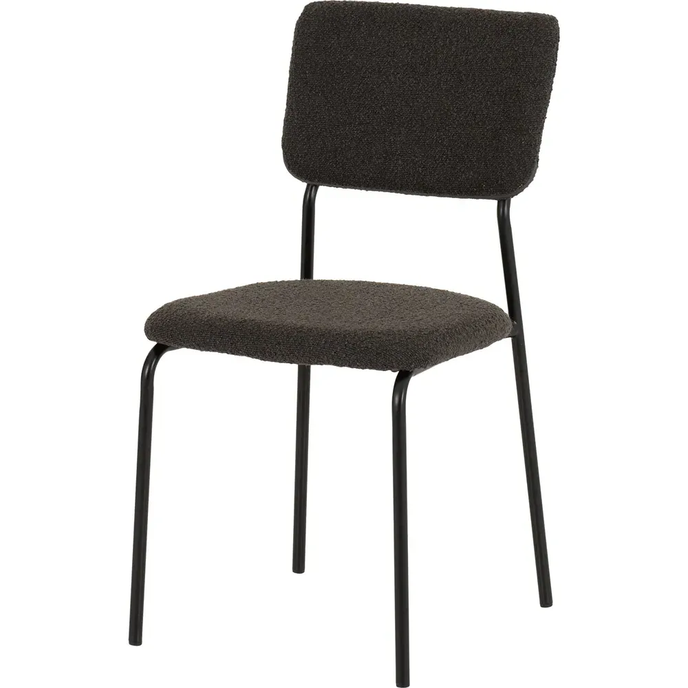 Sheldon Set of 4 Dining Chairs - Grey, Boucle
