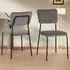 Sheldon Set of 4 Dining Chairs - Grey, Velvet