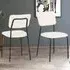 Sheldon Set of 4 Dining Chairs - Ivory, Boucle