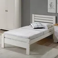 Toledo Single Bed Frame - White