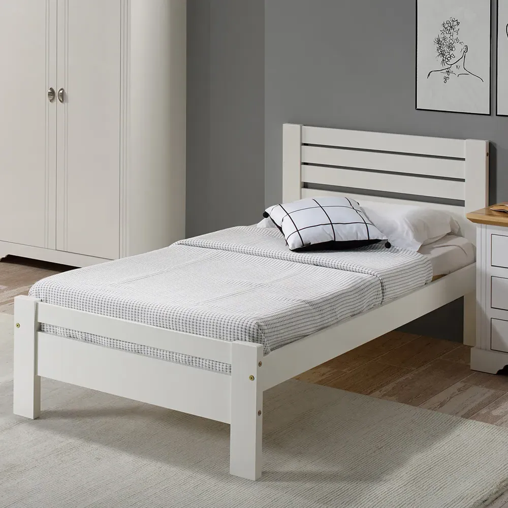 Toledo Single Bed Frame - White image
