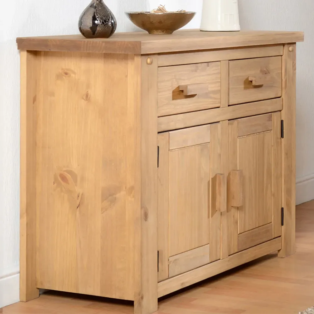 Tortilla 2 Door 2 Drawer Sideboard - Distressed Wax, Pine