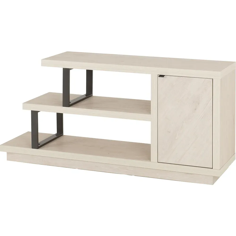 Turin Single Door TV Stand - Light Oak