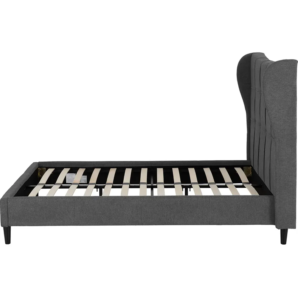 Verona King Size Bed Frame - Grey, Fabric