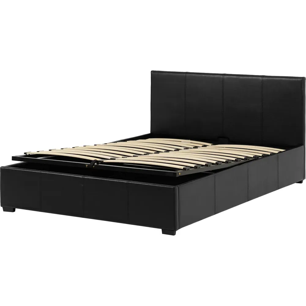 Waverley Double Storage Ottoman Bed Frame - Black