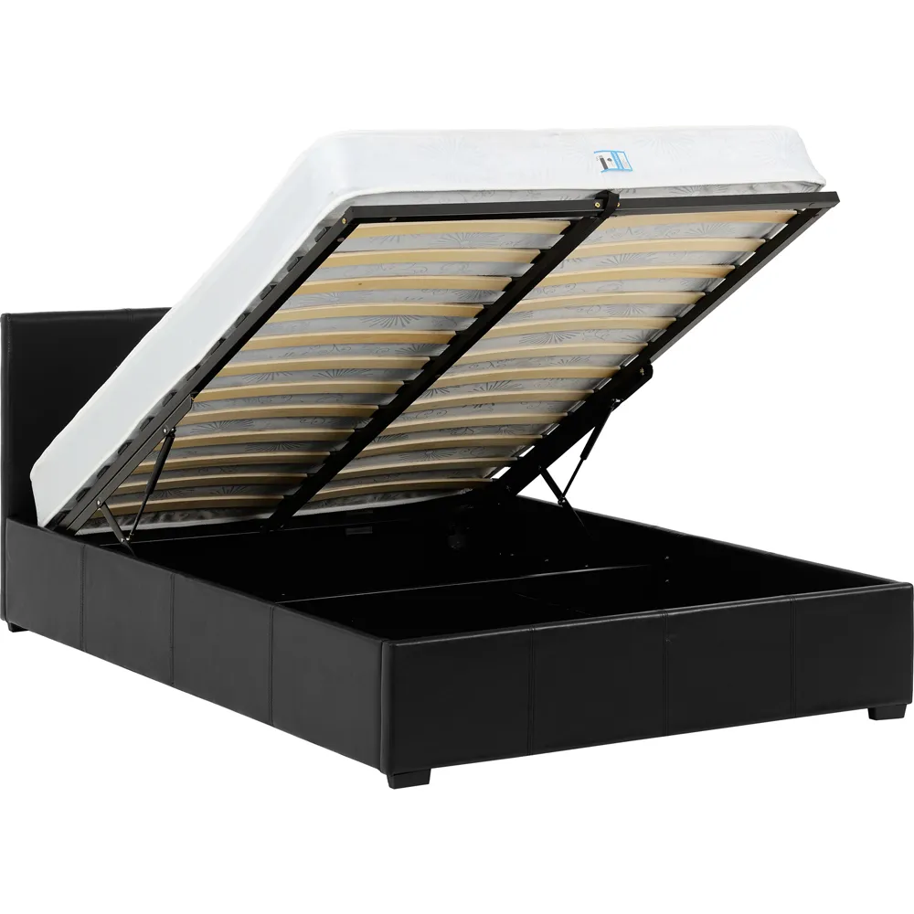 Waverley King Size Storage Ottoman Bed Frame - Black