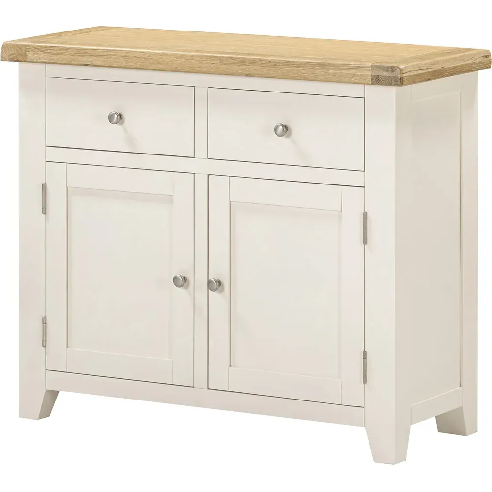 Windsor 2 Door 2 Drawer Sideboard - Ivory, Oak