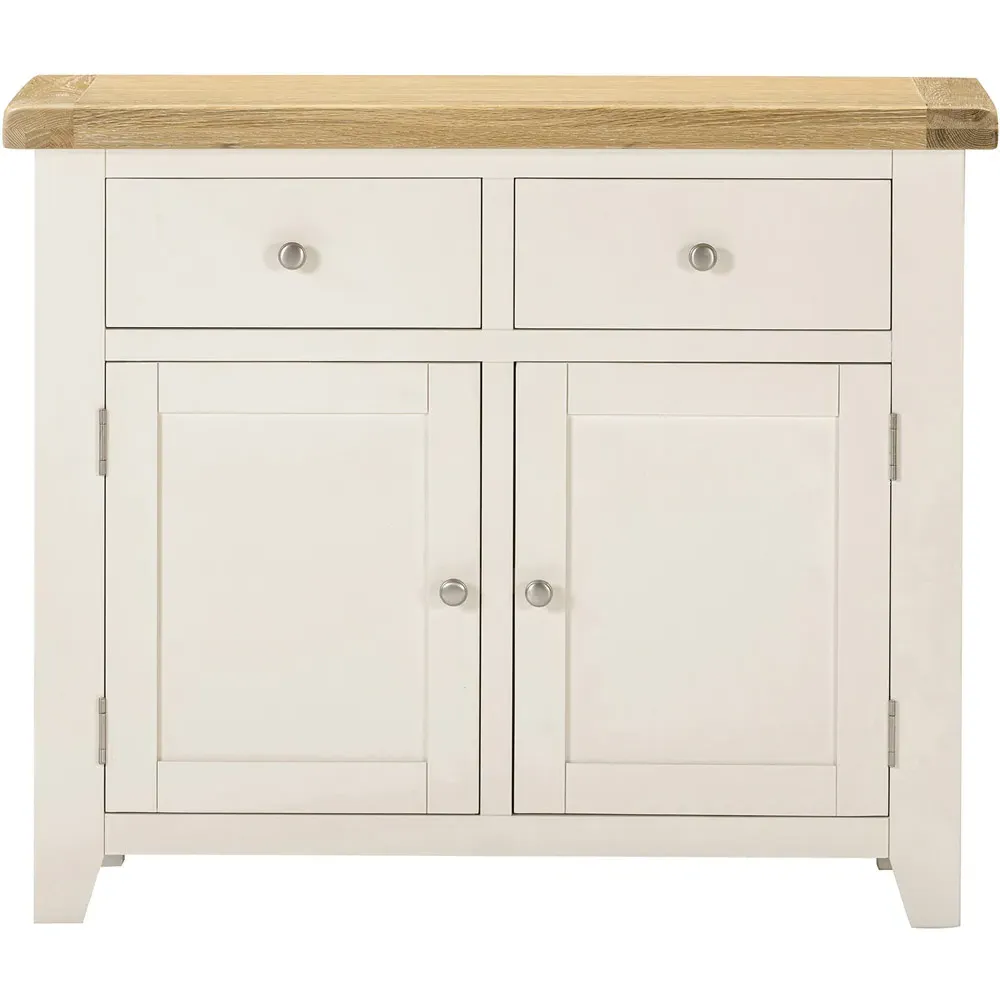 Windsor 2 Door 2 Drawer Sideboard - Ivory, Oak