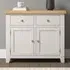 Windsor 2 Door 2 Drawer Sideboard - Ivory, Oak