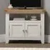 Windsor 2 Door Corner TV Unit - Ivory, Oak