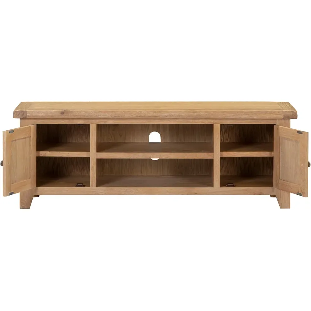 Windsor 2 Door TV Unit with Storage - Natural Oak